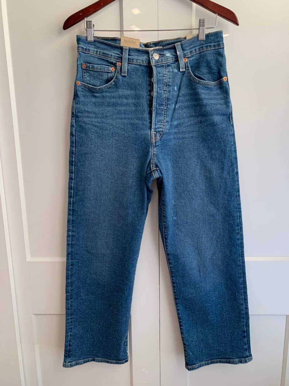Levi's Ribcage Jean Straight-Leg Ankle High Rise Blue women’s size 30